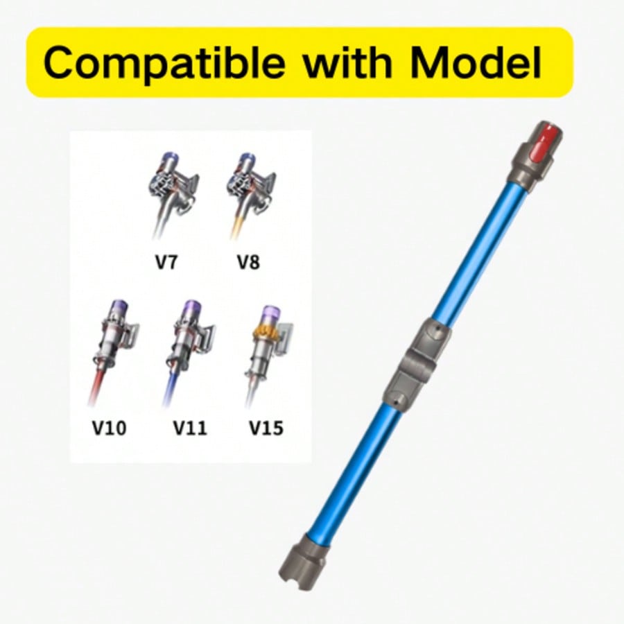 Adjustable Extension Wand for Dyson V7/V8/V10/V11/V15 Vacuum Cleaners - Foldable Design for Easy Storage